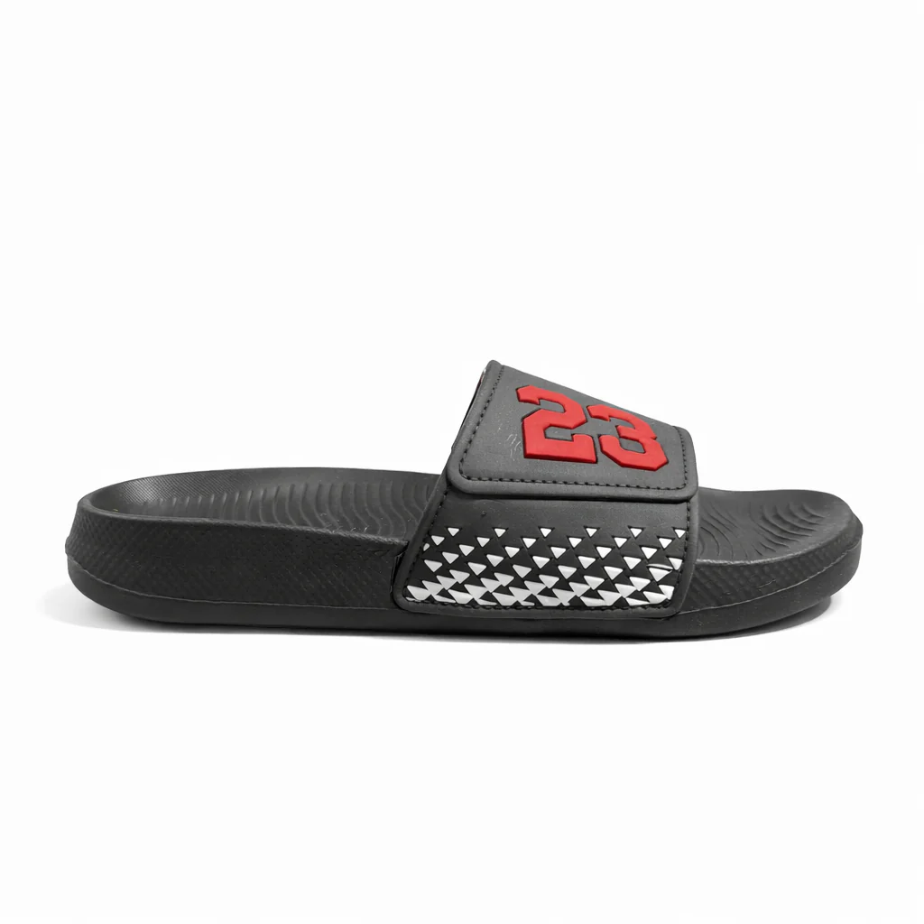 Men’s Black Slide Slipper with Red 23 Logo Comfortable EVR Slippers |Next-R39 - Image 5