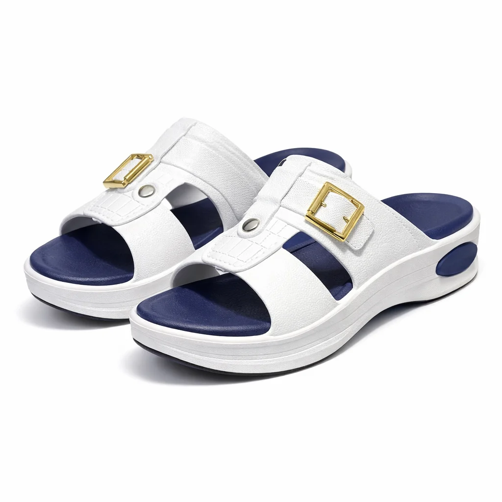 Premium EVR Dual-Buckle Comfort Slides with Cushioned Footbed|ZEE-5033 - Image 3