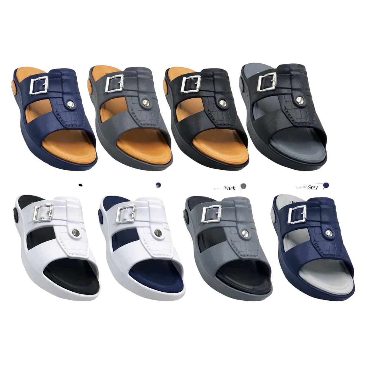 Premium EVR Dual-Buckle Comfort Slides with Cushioned Footbed|ZEE-5033 - Image 8