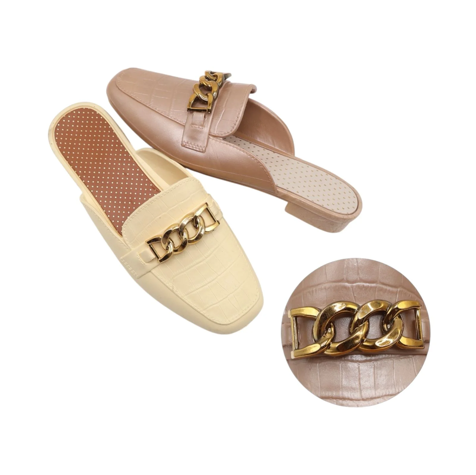 Premium PVC Chain Slip-On Mules|ZEE-344 - Image 10