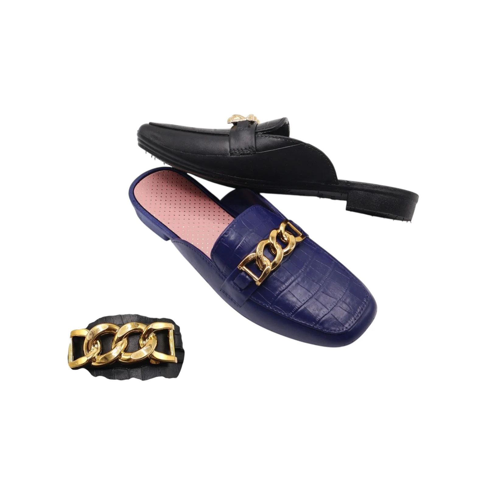 Premium PVC Chain Slip-On Mules|ZEE-344 - Image 11