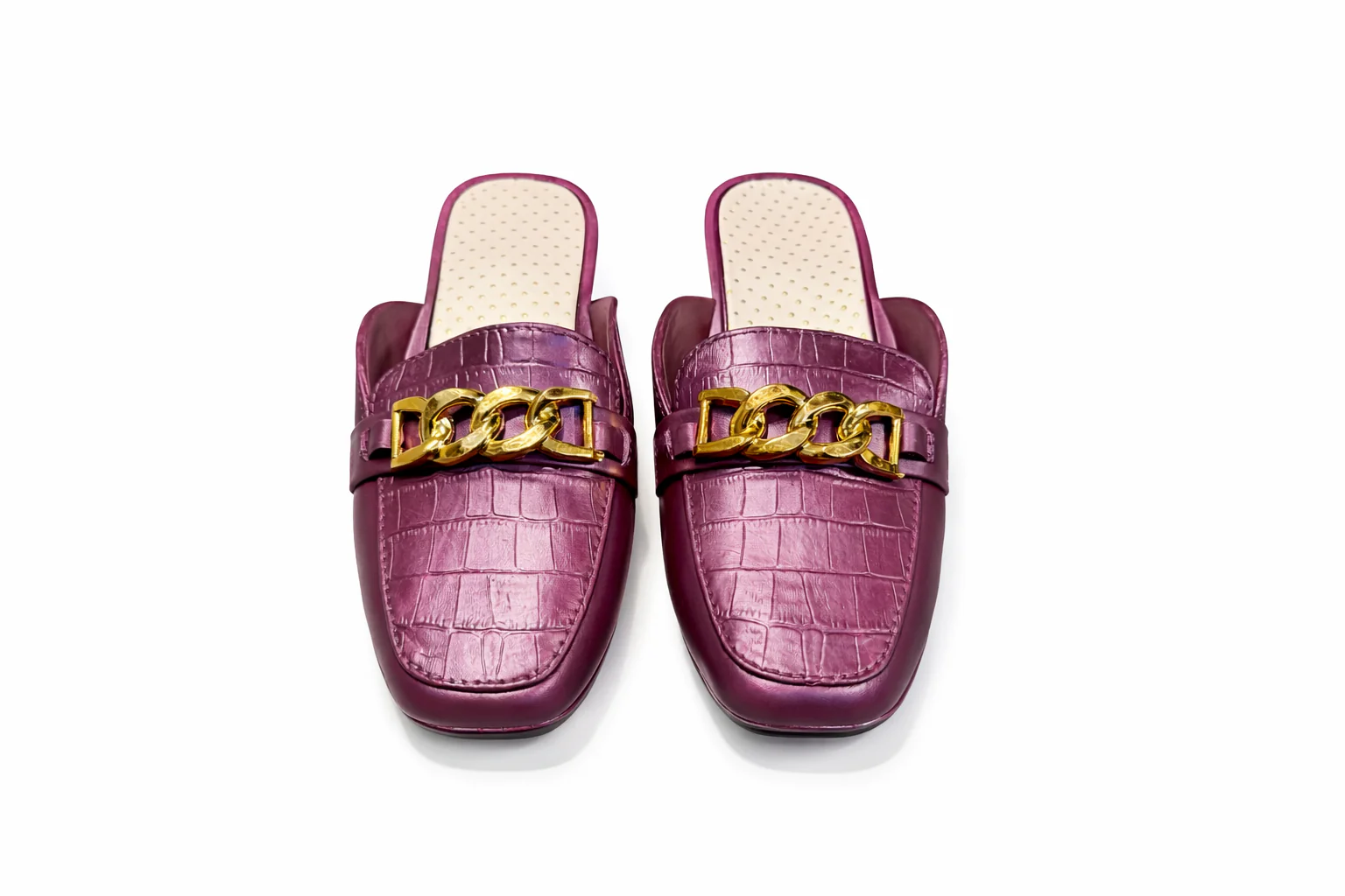 Premium PVC Chain Slip-On Mules|ZEE-344 - Image 16