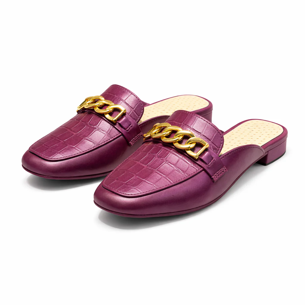 Premium PVC Chain Slip-On Mules|ZEE-344 - Image 4