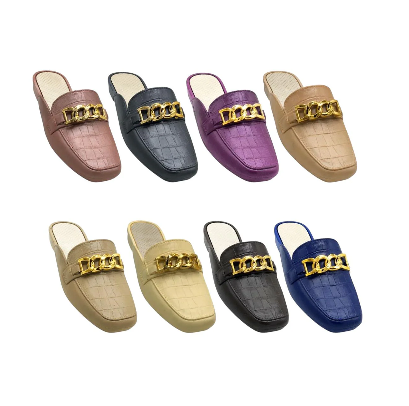 Premium PVC Chain Slip-On Mules|ZEE-344 - Image 8