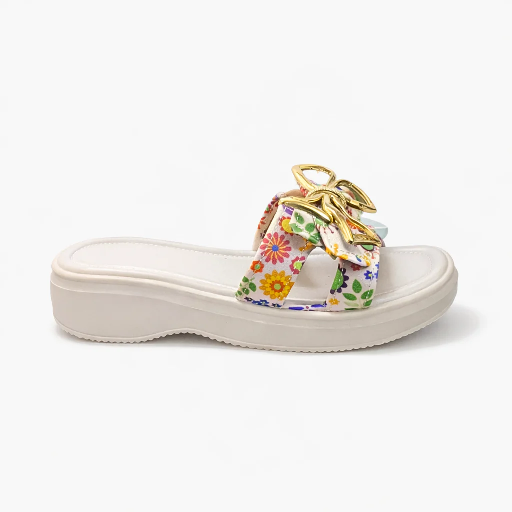 Urban Walk Women EVR Comfort Slippers Floral Bow Style| Zee-258 - Image 13