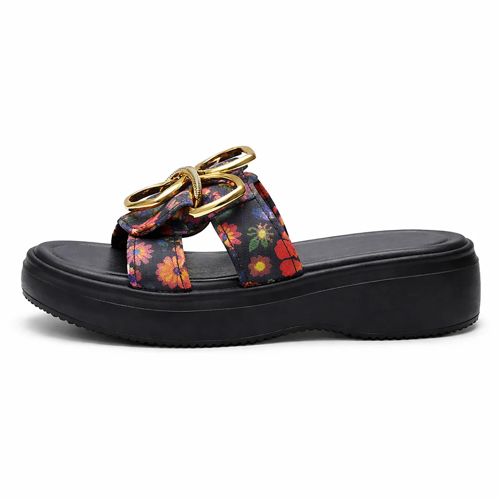 Urban Walk Women EVR Comfort Slippers Floral Bow Style| Zee-258 - Image 15