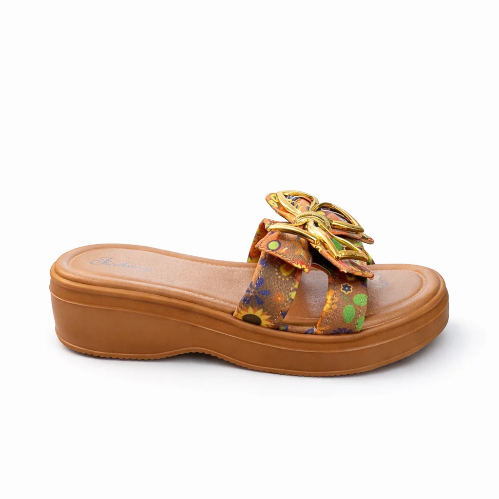 Urban Walk Women EVR Comfort Slippers Floral Bow Style| Zee-258 - Image 8