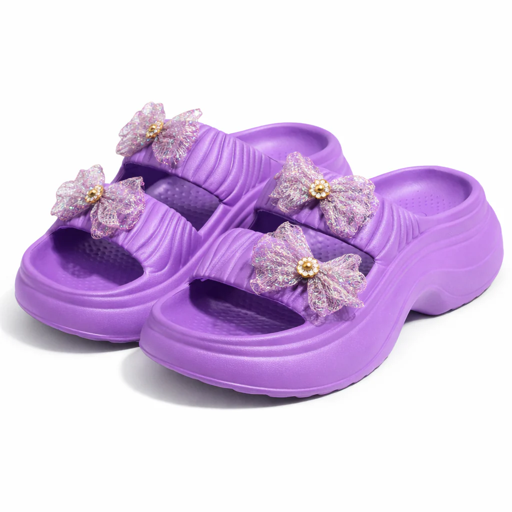 Urban Walk kids EVR Slippers with Bow|Yes-01 - Image 10