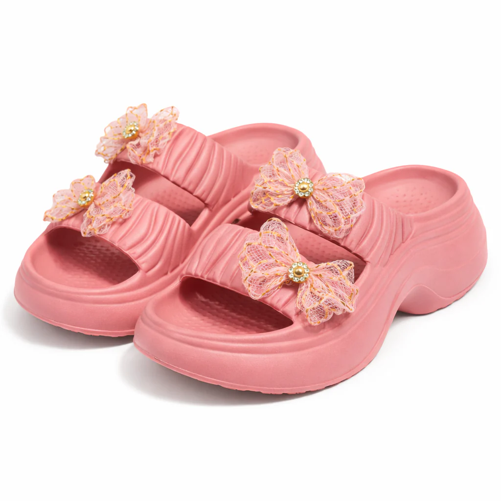 Urban Walk kids EVR Slippers with Bow|Yes-01 - Image 5