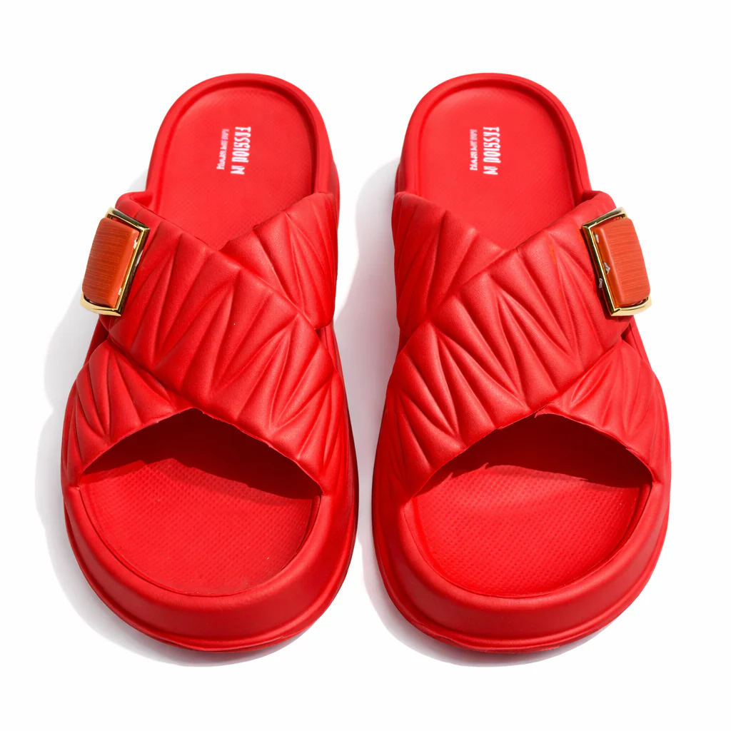 Urban Walk Women Quilted Buckle Slippers|GL-402 - Image 6