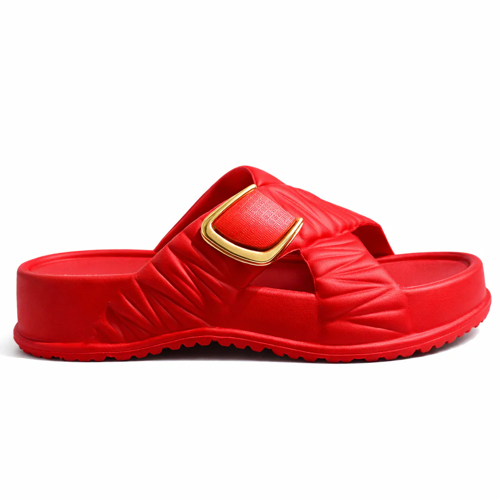 Urban Walk Women Quilted Buckle Slippers|GL-402 - Image 7