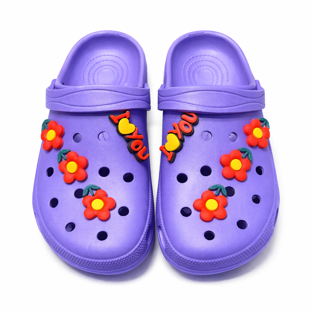 Women’s  EVR Clogs with Flower Charms Lightweight Comfort Slippers|FF-C02 - Image 7